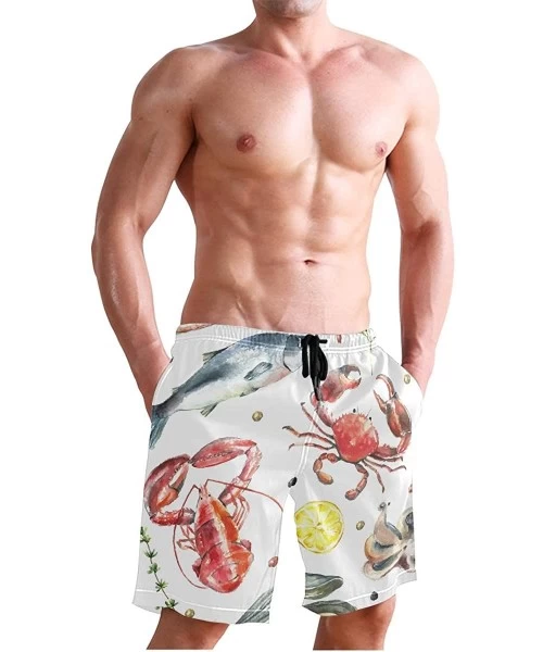 Board Shorts Watercolor Painting Retro Men's Swim Trunks Beach Shorts Boardshort 2030034 - 2030038 - C318UG7G0W4