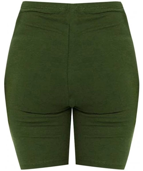 Racing High Waist Workout Yoga Running Compression Shorts Tummy Control Stretch Boyshorts for Yoga Workouts - Army Green - CJ...