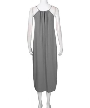 Racing Women Dress Summer Casual Loose Sleeveless Long Dress Straps Homewear Dress Elegant Holiday Casual Party Beach Dress -...