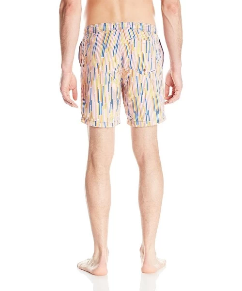 Trunks Men's Dale Print Swim Trunks - Orange - CH128NOPAH3