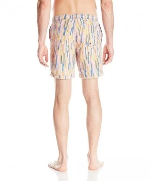 Trunks Men's Dale Print Swim Trunks - Orange - CH128NOPAH3