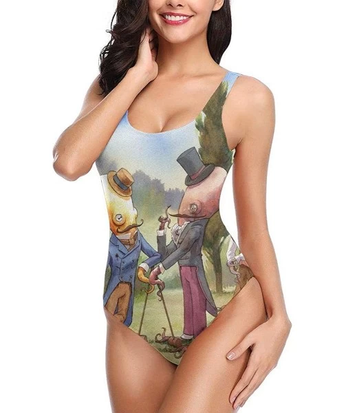 One-Pieces Womens Swimwear One Piece Swimsuit Sexy Biniki Backless Bath Suit Monokini - Color1 - CQ1905EEQON