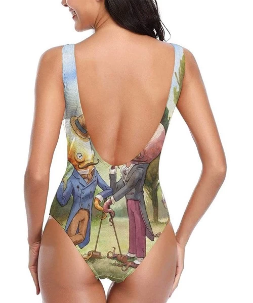 One-Pieces Womens Swimwear One Piece Swimsuit Sexy Biniki Backless Bath Suit Monokini - Color1 - CQ1905EEQON