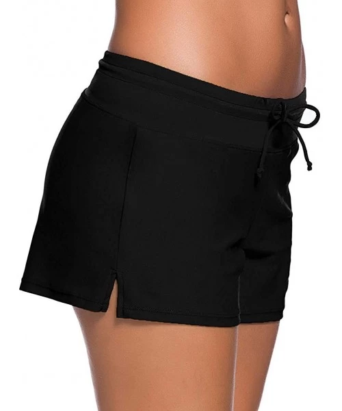 Racing Women's Swimswear Tankini Swim Briefs Swimsuit Bottom Boardshorts Beach Trunks - Size Improved-black - CQ18R8ZI65X