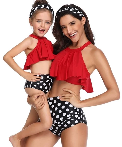 Sets Mommy and Me Matching Two Piece Bikini Swimsuits - Color 1 - CC18NAA09YO