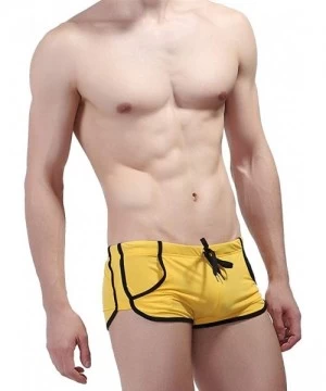 Trunks Sexy Mens Underwear Boxer Trunks Shorts Pants Jogging Sports Briefs - !Yellow - CH12LP8GDKD