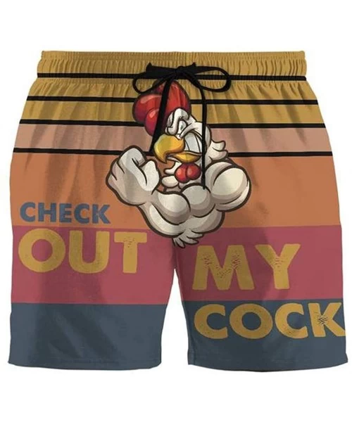 Board Shorts Men's Funny Swim Trunks Quick Dry Beach Shorts with Pockets - Stop Staring at My Cock - 9 - CJ19DHTUCTT