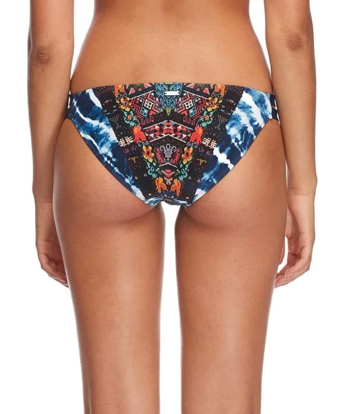 Bottoms Women's Low Rider Mid Rise Bikini Bottom Swimsuit - Athena Navy Print - CI18ICOU3S6