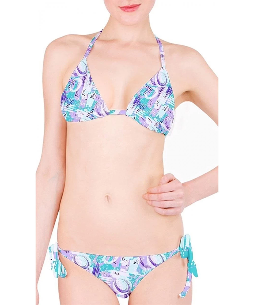 Sets Waves Chervon Athletic Bikini Set - Mint Circles - CT12HGWAUTL