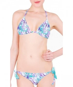 Sets Waves Chervon Athletic Bikini Set - Mint Circles - CT12HGWAUTL