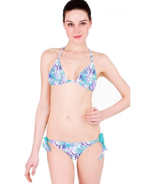 Sets Waves Chervon Athletic Bikini Set - Mint Circles - CT12HGWAUTL