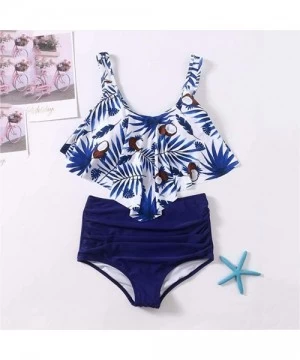 Tankinis Swimsuits for Women-Chaofanjiancai Two Pieces Bathing Suits Top Ruffled Racerback High Waisted Bottom Tankini Set Sw...