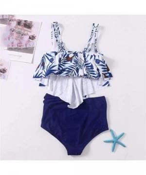 Tankinis Swimsuits for Women-Chaofanjiancai Two Pieces Bathing Suits Top Ruffled Racerback High Waisted Bottom Tankini Set Sw...