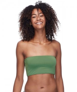 Tops Women's Avery Tube Style Bandeau Bikini Top Swimsuit - Papakolea Green - CF18ZQCGTHG