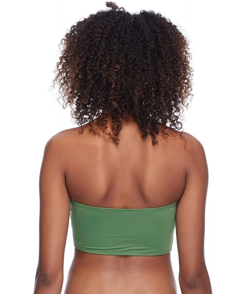 Tops Women's Avery Tube Style Bandeau Bikini Top Swimsuit - Papakolea Green - CF18ZQCGTHG