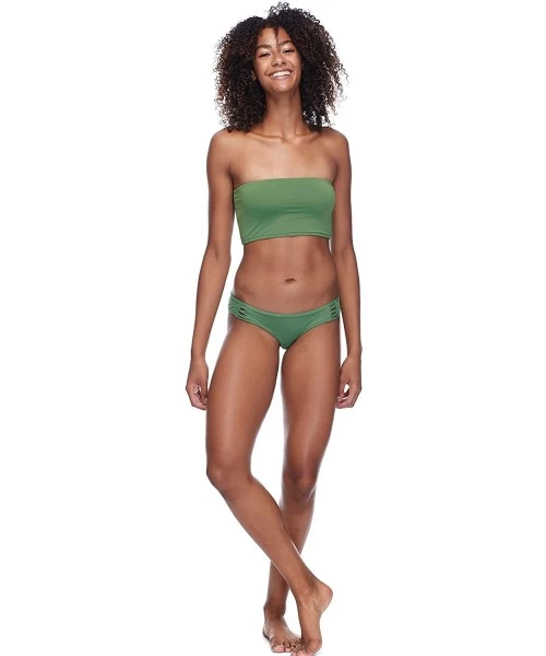 Tops Women's Avery Tube Style Bandeau Bikini Top Swimsuit - Papakolea Green - CF18ZQCGTHG