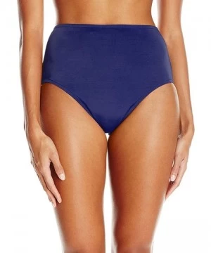 Bottoms Women's High Waist Hipster Bikini Swimsuit Bottom - Navy - C6126IWXXJF