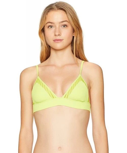 Tops Women's Designer Surf Tri Bikini Top - Neon Lime/Nli - CT188ZDDOK2