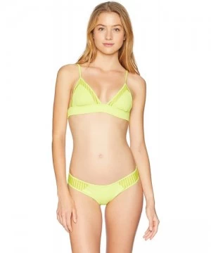 Tops Women's Designer Surf Tri Bikini Top - Neon Lime/Nli - CT188ZDDOK2