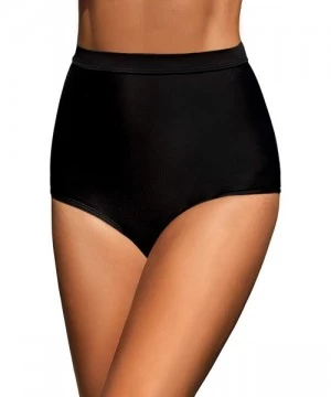 Bottoms Women High Waisted Bikini Bottoms Ruched Swim Brief Short Tankinis - Black-h - CH193MW268C