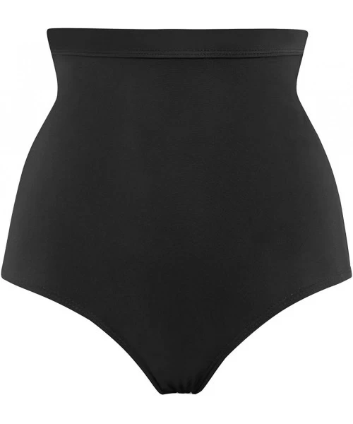 Bottoms Women High Waisted Bikini Bottoms Ruched Swim Brief Short Tankinis - Black-h - CH193MW268C