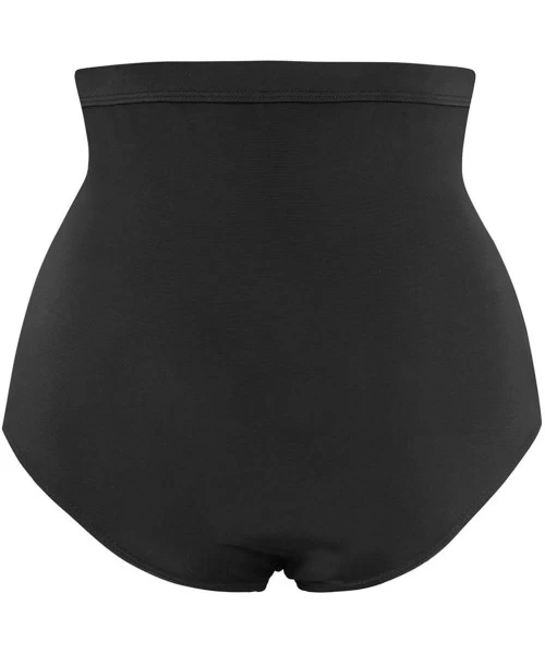 Bottoms Women High Waisted Bikini Bottoms Ruched Swim Brief Short Tankinis - Black-h - CH193MW268C