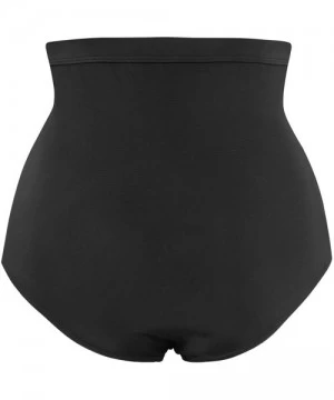 Bottoms Women High Waisted Bikini Bottoms Ruched Swim Brief Short Tankinis - Black-h - CH193MW268C