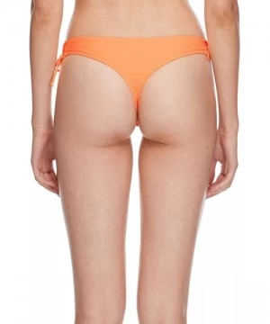 Bottoms Women's Smoothies Isla Solid Cheeky Coverage Bikini Bottom Swimsuit - Smoothies Mango - CQ18HWC8EO5