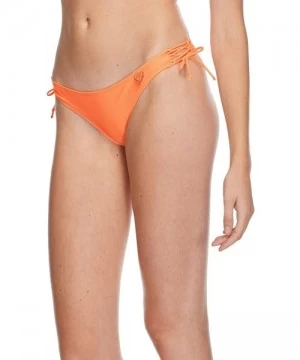 Bottoms Women's Smoothies Isla Solid Cheeky Coverage Bikini Bottom Swimsuit - Smoothies Mango - CQ18HWC8EO5