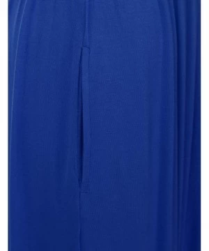 Cover-Ups Women's Short Sleeve Long Maxi Loose Casual Dress with Pockets (XS-XXL) - Dbd001_royalblue - CY196X0SOM0