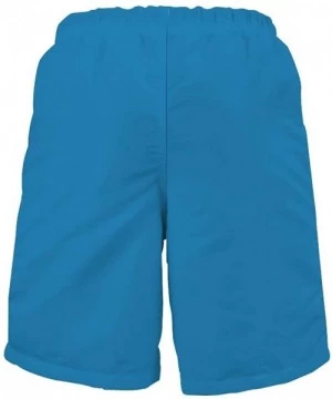 Trunks Men's Carolina Panthers Drawstring Beach Shorts - Blue - C1199L579S0