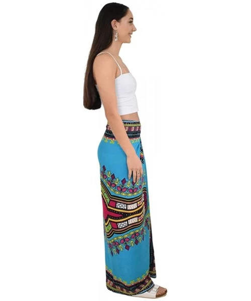 Cover-Ups Ladies Sarong Dashiki Beach Cover-Up - Blue - CR18W2R8Q37