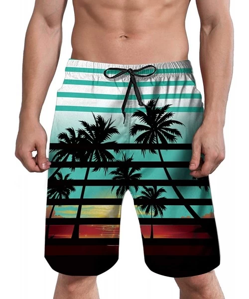 Board Shorts Men's Swim Trunks Beach Board Shorts Quick-Dry Beachwear Bathing Suit Mesh Liner Swim Shorts - Style 23 - CT18TW...