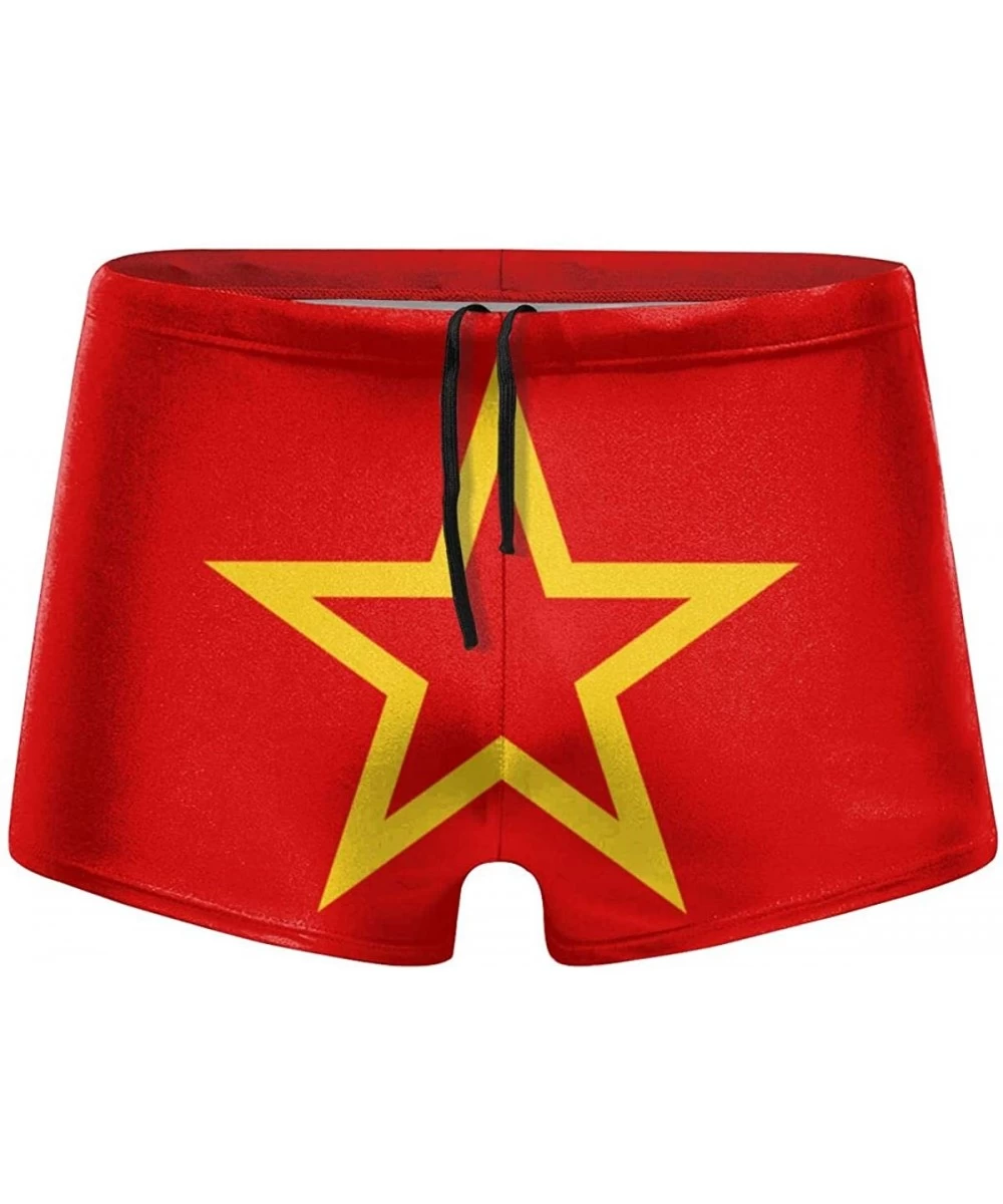 Briefs Men's Swimwear Briefs Swim Trunk Portuguese Flag Bikini Boxer Swimsuit - Moroccan Flag 17 - CK19CDERO9Z