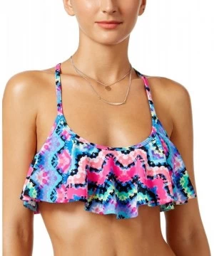 Tops Women's Rainbow Radio Flounced Bikini Top - Blue Multi - CR18EWD2MIU