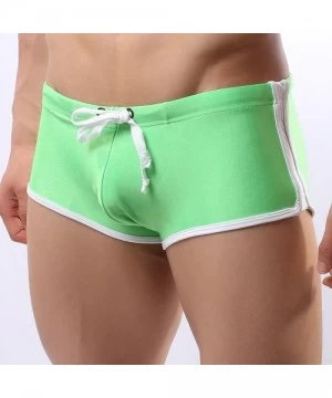 Briefs Men's Swim Trunks Quick Dry Board Shorts Sexy Elastic Swimming Shorts Boxer Briefs Swimwear Bathing Suits - Green - CN...