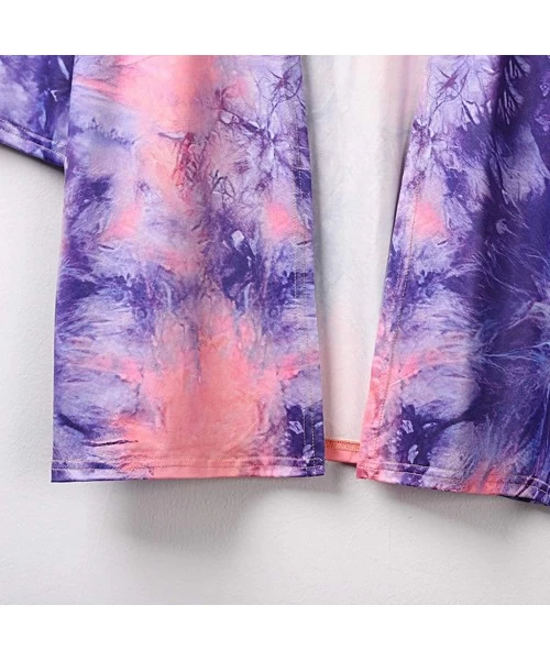 Cover-Ups Women's Tie Dyed Fashion Short Sleeve Cardigans Summer Beach Pool Swimwear Cover Up Casual Kimono for Women Tie Dye...