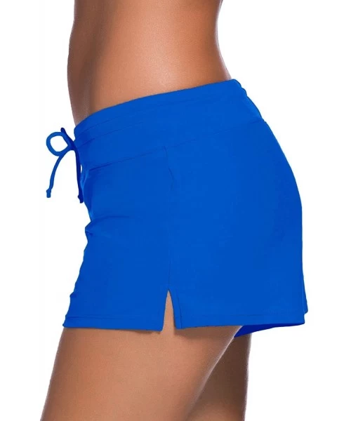 Board Shorts Short Swimsuits For Women Boardshort Waistband Swimsuit Bottom S-3XL - Blue - CV18CUK7WW2