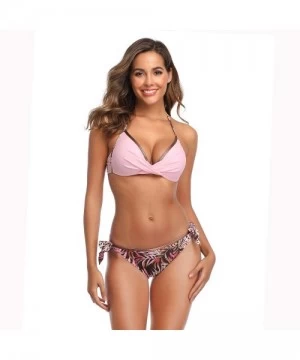 Tankinis Bikini Swimsuit for Women Sexy Two Piece Side Tie Bathing Buits - Printing - CP1935LHUZH