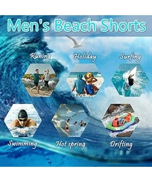 Board Shorts Men Swim Trunks Quick Dry Swim Beach Shorts Elastic Waist Board Shorts - Dog Paw Print3 - CX190H3HX0C