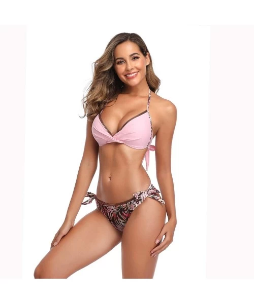 Tankinis Bikini Swimsuit for Women Sexy Two Piece Side Tie Bathing Buits - Printing - CP1935LHUZH