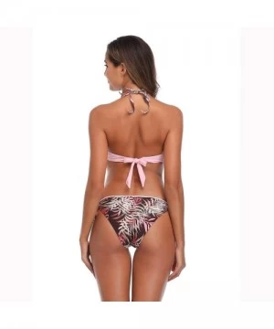 Tankinis Bikini Swimsuit for Women Sexy Two Piece Side Tie Bathing Buits - Printing - CP1935LHUZH