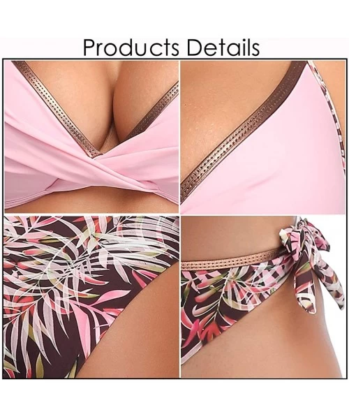 Tankinis Bikini Swimsuit for Women Sexy Two Piece Side Tie Bathing Buits - Printing - CP1935LHUZH