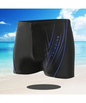 Board Shorts Mens Sexy Boardshorts Quick Dry Stretch Mesh Professional Surf Shorts-Summer Swimming Trunks - Blue - CQ18S7YGCWH