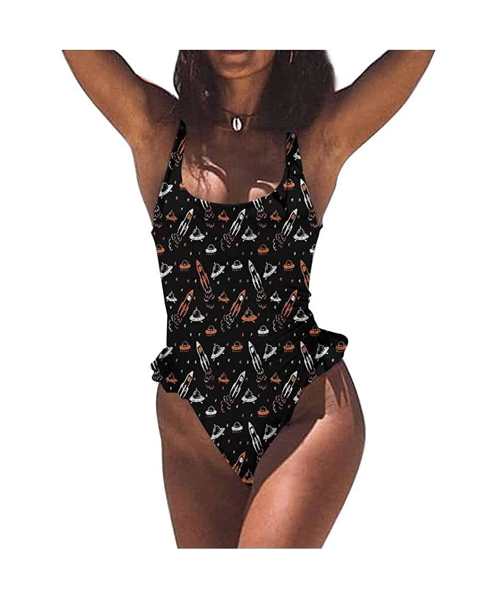 Bottoms Sexy Adjustable Bikini Space- Solar System with Planets for You or As A Gift - Multi 11-one-piece Swimsuit - CP19E7KQ9G3