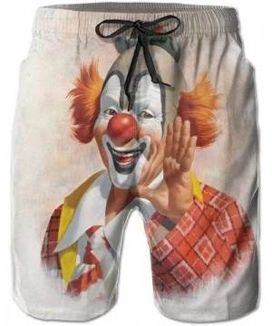 Board Shorts Funny Clown Photos Mens Slim Fit Quick Dry Short Swim Trunks Golf Short - C718QR9YIOX