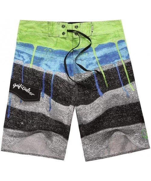 Trunks Swim Trunks for Men Casual Printing Beach Surfing Swimming Loose Short Pants - Green - CD18QA8YCCH