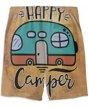 Board Shorts Men's Beach Shorts Halloween Pumpkin with Face On Dark Swim Trunks - Style03 - CL190WS9YI0