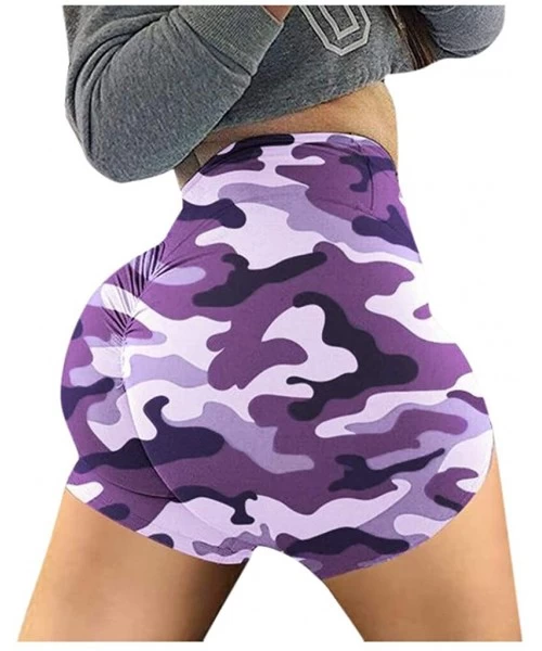 Sets Basic Pants Women Short Sports Pants Summer Elastice Breathable Pants - Purple - CP198R9GH9X