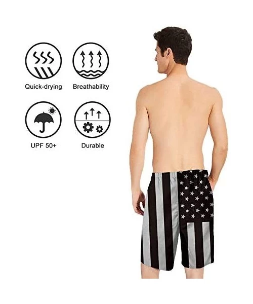 Board Shorts Men's Cool Swimtrunks Quick Dry 3D Printed Casual Hawaiian Mesh Lining Beach Board Shorts with Pockets S-XXXL - ...